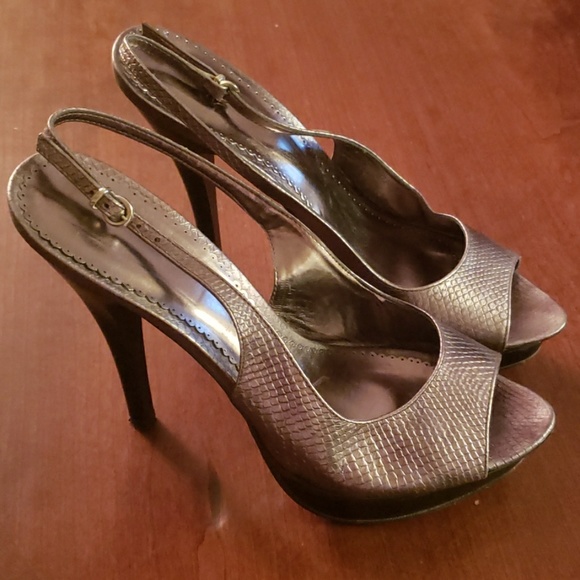 pewter slingback heels